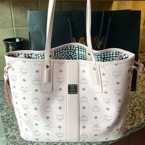 Reversible Liz Shopper in Powder Pink Visetos